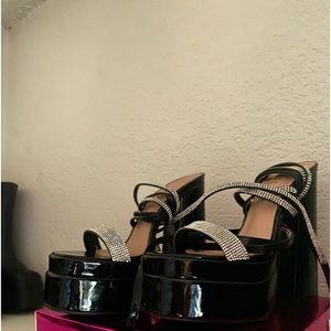 Chunky blinged heels